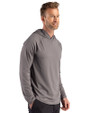 Charlotte 49ers Cutter & Buck Prospect Recycled Featherlight Stretch Mens Big & Tall Hooded Pullover Elemental Grey Side