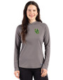 Oregon Ducks- Cutter & Buck Prospect Recycled  Featherlight Stretch Womens Hooded Pullover Elemental Grey Front