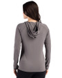 Oakland Golden Grizzlies Cutter & Buck Prospect Recycled  Featherlight Stretch Womens Hooded Pullover Elemental Grey Back