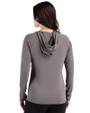 Montana Grizzlies Cutter & Buck Prospect Recycled  Featherlight Stretch Womens Hooded Pullover Elemental Grey Back
