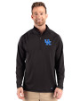 Kentucky Wildcats Cutter & Buck Prospect Recycled Featherlight Stretch Mens Big & Tall Quarter Zip Black Front