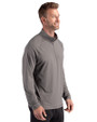 Bowie State Bulldogs Cutter & Buck Prospect Recycled Featherlight Stretch Mens Big & Tall Quarter Zip Elemental Grey Side