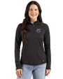 South Carolina Gamecocks Cutter & Buck Prospect Recycled Featherlight Stretch Womens Quarter Zip Black Front