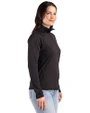 Alabama Crimson Tide Cutter & Buck Prospect Recycled Featherlight Stretch Womens Quarter Zip Black Side
