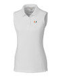 Miami Hurricanes Cutter & Buck Womens Advantage Polo Sleeveless White Mannequin