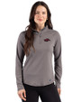 Arkansas Razorbacks Cutter & Buck Prospect Recycled Featherlight Stretch Womens Quarter Zip Elemental Grey Front