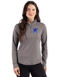 Memphis Tigers Cutter & Buck Prospect Recycled Featherlight Stretch Womens Quarter Zip Elemental Grey Front