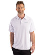 Eastern Kentucky Colonels Cutter & Buck Prospect Recycled Featherlight Stretch Mens Sport Polo White Front
