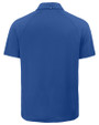 SMU Mustangs Cutter & Buck Prospect Recycled Featherlight Stretch Mens Sport Polo Tour Blue Mannequin Back
