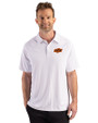 Oklahoma State Cowboys Cutter & Buck Prospect Recycled Featherlight Stretch Mens Sport Polo White Front