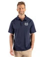 Utah State Aggies Cutter & Buck Prospect Recycled Featherlight Stretch Mens Sport Polo Navy Blue Front