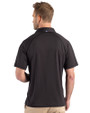 North Dakota Cutter & Buck Prospect Recycled Featherlight Stretch Mens Sport Polo Black Back