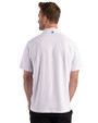 North Dakota Cutter & Buck Prospect Recycled Featherlight Stretch Mens Sport Polo White Back
