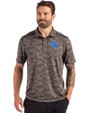 Kentucky Wildcats Cutter & Buck Coastline Recycled Double Peached Camo Print Mens Polo Elemental Grey Front
