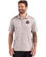 Ohio State Buckeyes- Cutter & Buck Coastline Recycled Double Peached Camo Print Mens Polo CONCRETE Front