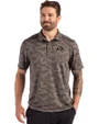 Colorado Buffaloes Cutter & Buck Coastline Recycled Double Peached Camo Print Mens Polo Elemental Grey Front