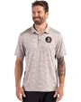 Florida State Seminoles Cutter & Buck Coastline Recycled Double Peached Camo Print Mens Polo CONCRETE Front