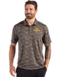 Tennessee Tech Golden Eagles Cutter & Buck Coastline Recycled Double Peached Camo Print Mens Polo Elemental Grey Front