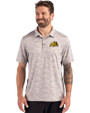 Bowie State Bulldogs Cutter & Buck Coastline Recycled Double Peached Camo Print Mens Polo CONCRETE Front