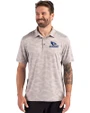 Creighton Bluejays Cutter & Buck Coastline Recycled Double Peached Camo Print Mens Polo CONCRETE Front