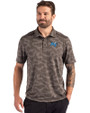 Middle Tennessee Blue Raiders Cutter & Buck Coastline Recycled Double Peached Camo Print Mens Polo Elemental Grey Front