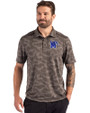 Memphis Tigers Cutter & Buck Coastline Recycled Double Peached Camo Print Mens Polo Elemental Grey Front