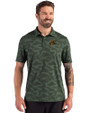 Florida A&M Rattlers - Cutter & Buck Coastline Recycled Double Peached Camo Print Mens Polo Hunter Green Front