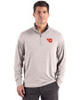 Dayton Flyers Cutter & Buck Forge Recycled Four-Way Stretch Mens Big & Tall Quarter Zip Pullover Polished Heather Front