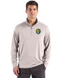 Southeastern Louisiana Lions Cutter & Buck Forge Recycled Four-Way Stretch Mens Big & Tall Quarter Zip Pullover Polished Heather Front