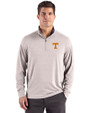 Tennessee Volunteers Cutter & Buck Forge Recycled Four-Way Stretch Mens Big & Tall Quarter Zip Pullover Polished Heather Front