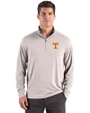 Tennessee Volunteers Cutter & Buck Forge Recycled Four-Way Stretch Mens Big & Tall Quarter Zip Pullover Polished Heather Front