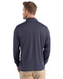 UNC Wilmington Seahawks - Cutter & Buck Forge Recycled Four-Way Stretch Mens Big & Tall Quarter Zip Pullover Dark Navy Blue Heather Back