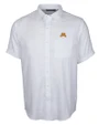 Minnesota Golden Gophers Cutter & Buck Windward Twill Mens Short Sleeve Shirt White Mannequin