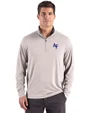 Air Force Falcons Cutter & Buck Forge Recycled Four-Way Stretch Mens Big & Tall Quarter Zip Pullover Polished Heather Front