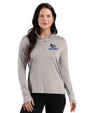 Creighton Bluejays Cutter & Buck Forge Recycled Four-Way Stretch Womens Quarter Zip Pullover Polished Heather Front