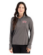 UNLV Rebels Cutter & Buck Forge Recycled Four-Way Stretch Womens Quarter Zip Pullover Dark Black Heather Front