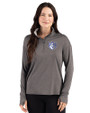 Saint Louis Billikens Cutter & Buck Forge Recycled Four-Way Stretch Womens Quarter Zip Pullover Dark Black Heather Front