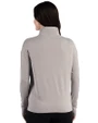 Fort Valley State Wildcats Cutter & Buck Forge Recycled Four-Way Stretch Womens Quarter Zip Pullover Polished Heather Back