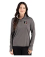 Florida State Seminoles Cutter & Buck Forge Recycled Four-Way Stretch Womens Quarter Zip Pullover Dark Black Heather Front