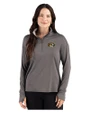 Missouri Tigers Cutter & Buck Forge Recycled Four-Way Stretch Womens Quarter Zip Pullover Dark Black Heather Front