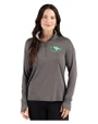 North Dakota Cutter & Buck Forge Recycled Four-Way Stretch Womens Quarter Zip Pullover Dark Black Heather Front