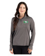 North Dakota Cutter & Buck Forge Recycled Four-Way Stretch Womens Quarter Zip Pullover Dark Black Heather Front