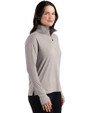 Kansas State Wildcats Cutter & Buck Forge Recycled Four-Way Stretch Womens Quarter Zip Pullover Polished Heather Side