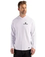 Notre Dame Fighting Irish Cutter & Buck Prospect Recycled Featherlight Stretch Mens Hooded Pullover White Front