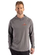 Illinois Fighting Illini Cutter & Buck Prospect Recycled Featherlight Stretch Mens Hooded Pullover Elemental Grey Front