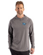Middle Tennessee Blue Raiders Cutter & Buck Prospect Recycled Featherlight Stretch Mens Hooded Pullover Elemental Grey Front