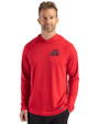 Jacksonville State Gamecocks Cutter & Buck Prospect Recycled Featherlight Stretch Mens Hooded Pullover Red Front