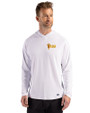 Arizona State Sun Devils Cutter & Buck Prospect Recycled Featherlight Stretch Mens Hooded Pullover White Front