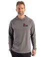 Central Missouri Mules Cutter & Buck Prospect Recycled Featherlight Stretch Mens Hooded Pullover Elemental Grey Front