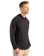 Oklahoma Sooners  Cutter & Buck Prospect Recycled Featherlight Stretch Mens Hooded Pullover Black Side